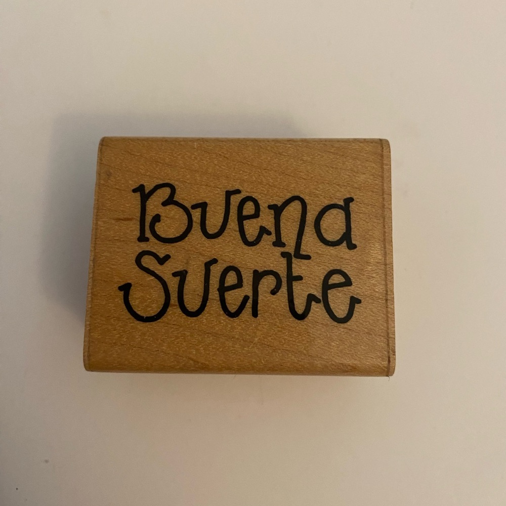 JRL Design Buena Suerte rubber stamp